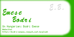 emese bodri business card